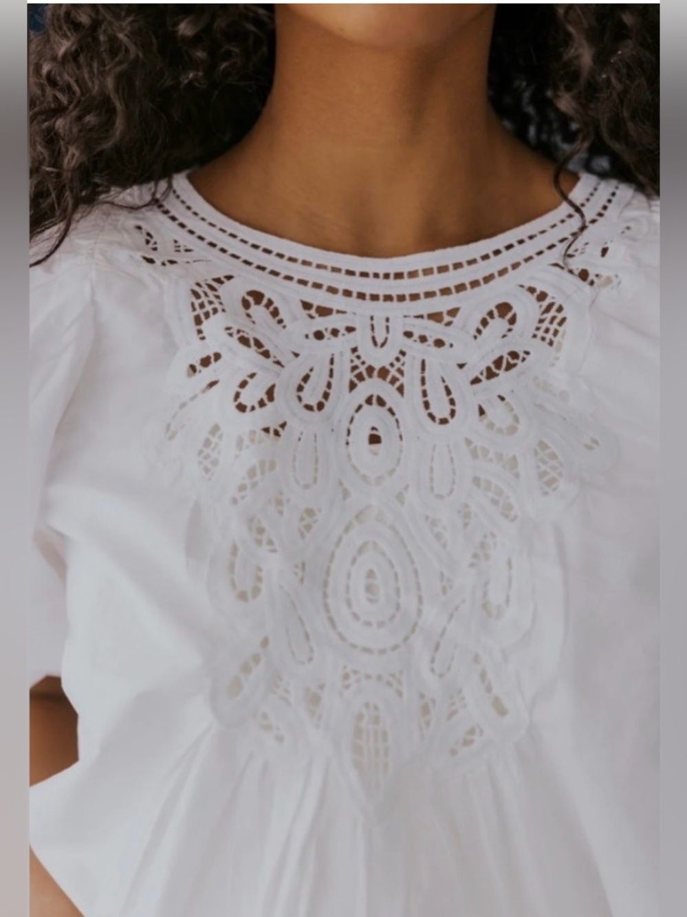 Free People Bardot Puff Sleeve Top - Picture 15 of 16